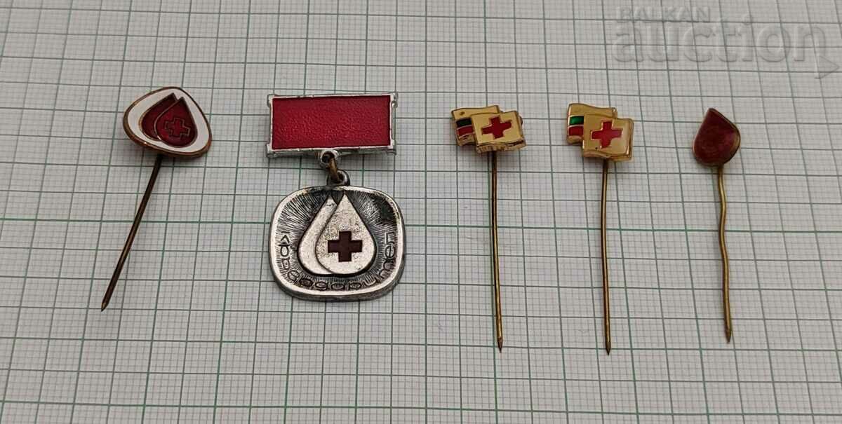BCHK BLOOD DONOR NR BULGARIA BADGE LOT 5 pieces