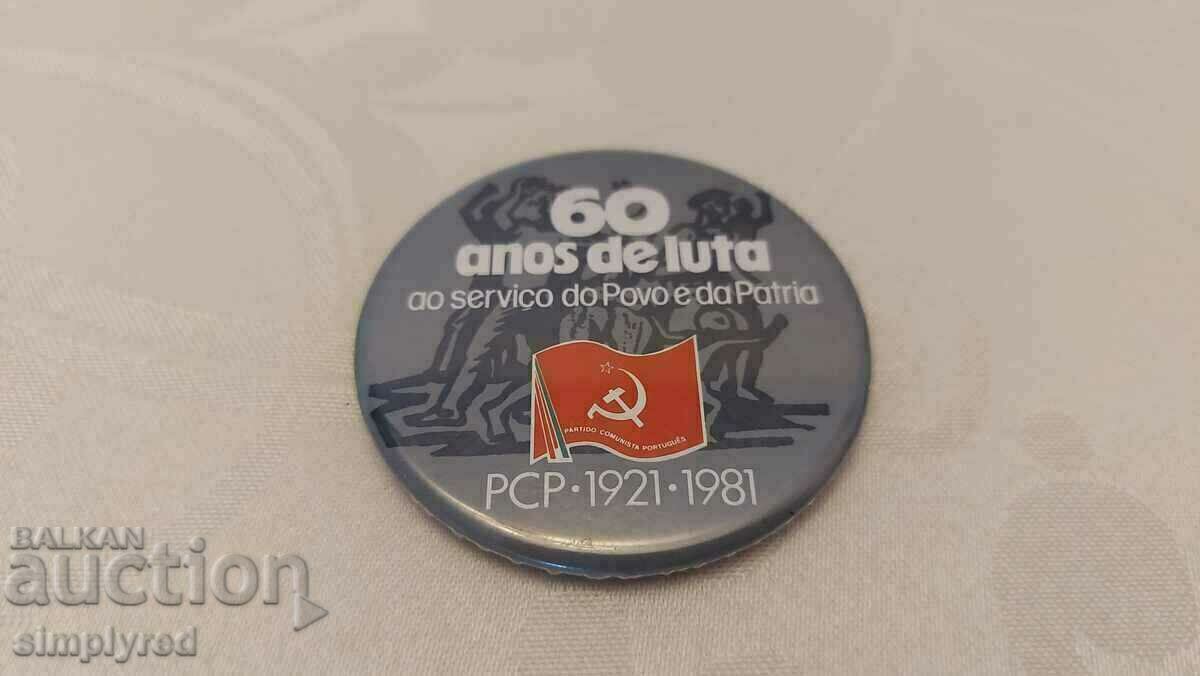 Jubilee badge of the Portuguese Communist Party