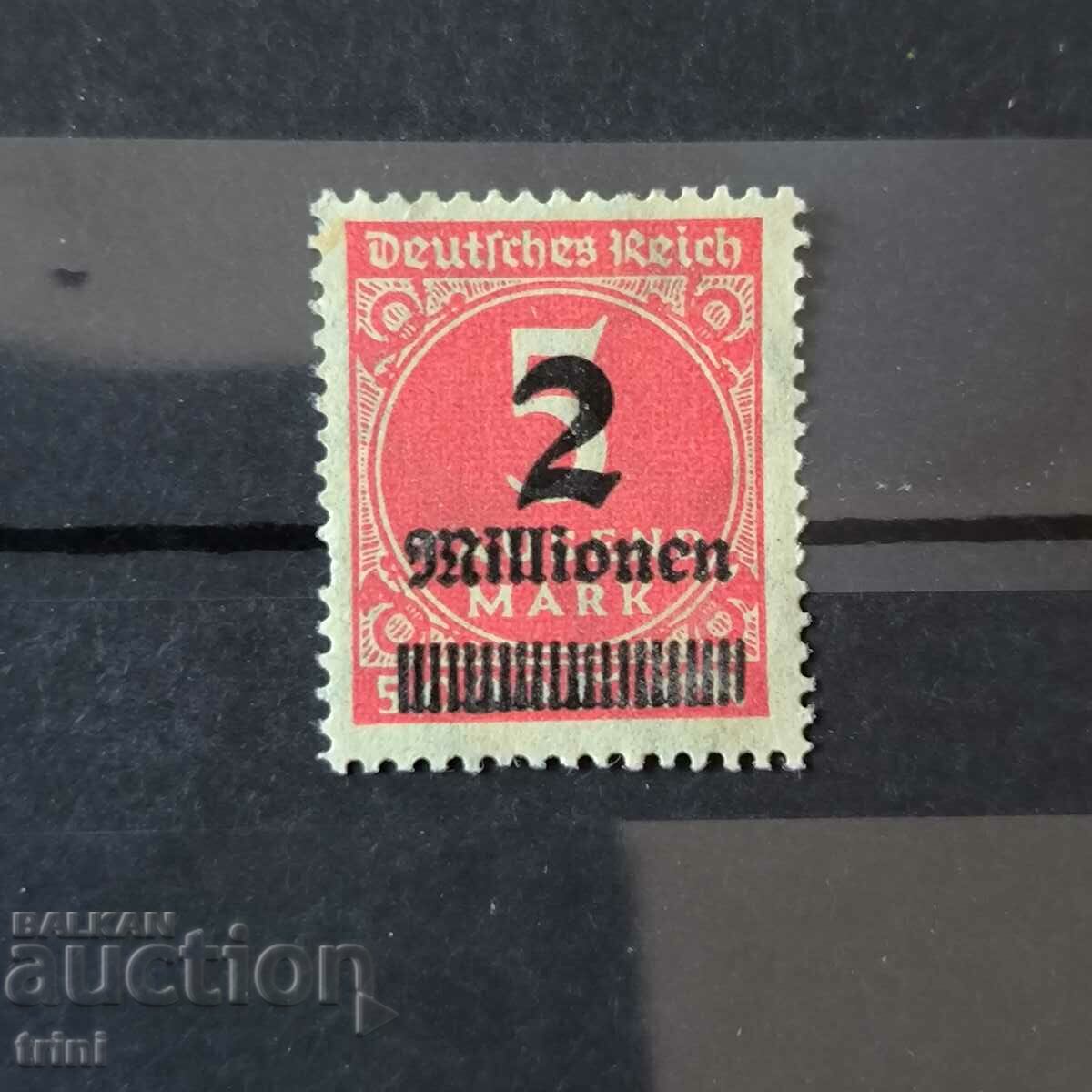 Германия Райх 1923 г. Надпечатки