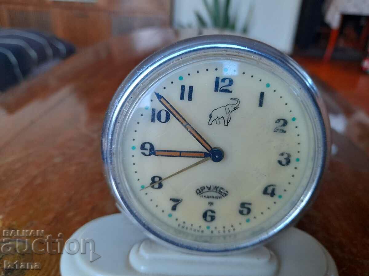 Old table clock, alarm clock Friendship with price 20.00 BGN | € 10.23 Old table clock, alarm clock Friendship with price 20.00 BGN | € 10.23