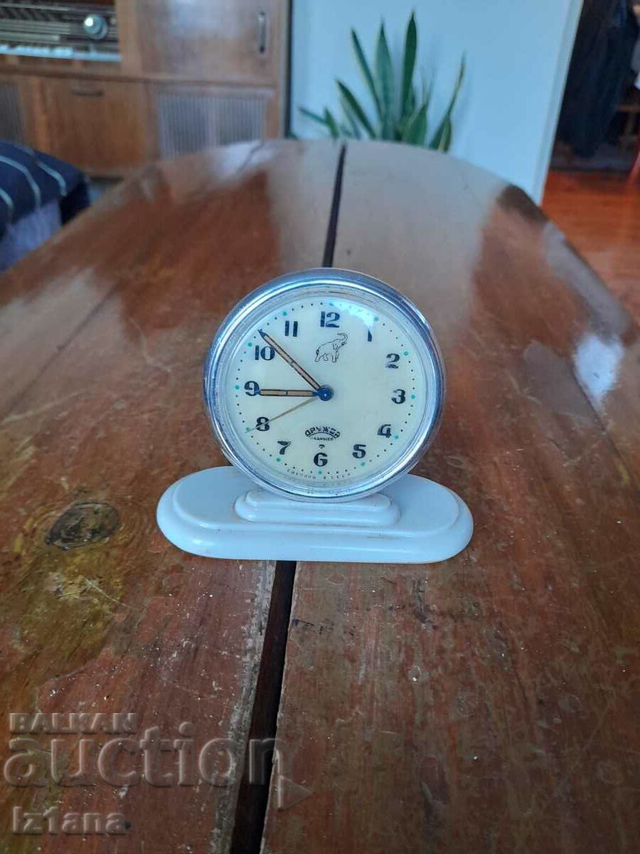 Old table clock, alarm clock Friendship
