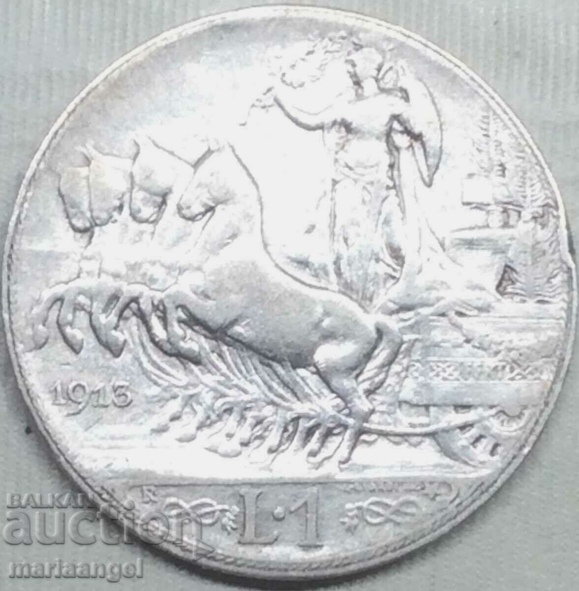 1 lira 1913 Italy silver