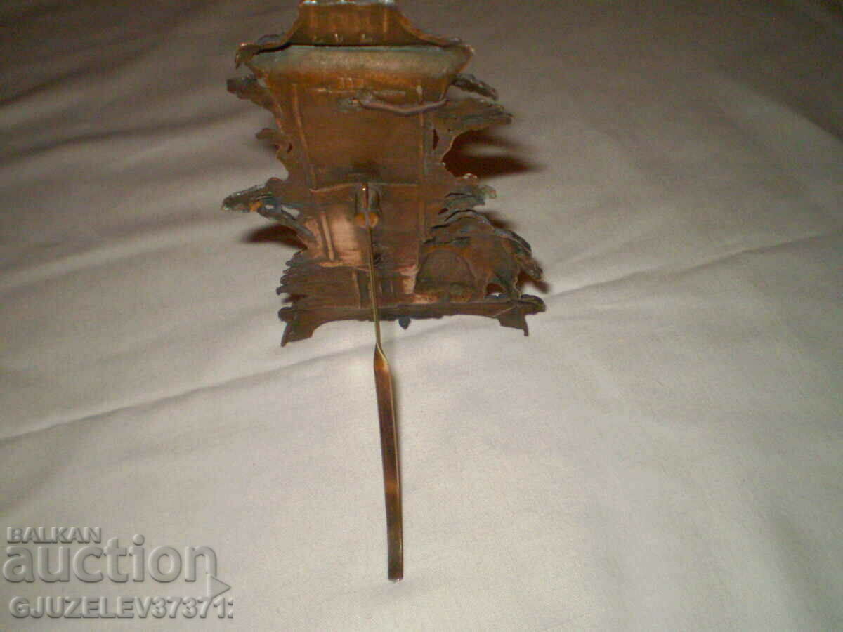 Old table thermometer bronze composition figures - 5 Old table thermometer bronze composition figures - 5