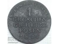 Prussia to Poznan 1 Grosz 1816 German States - quite rare