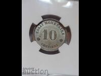 10 centimes 1859 MS 63 Model / Essai