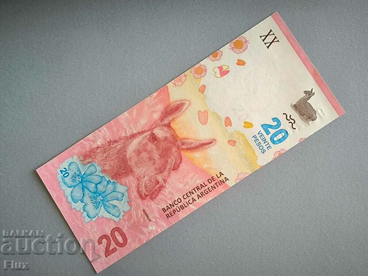 Τραπεζογραμμάτιο - Αργεντινή - 20 πέσος UNC | 2017