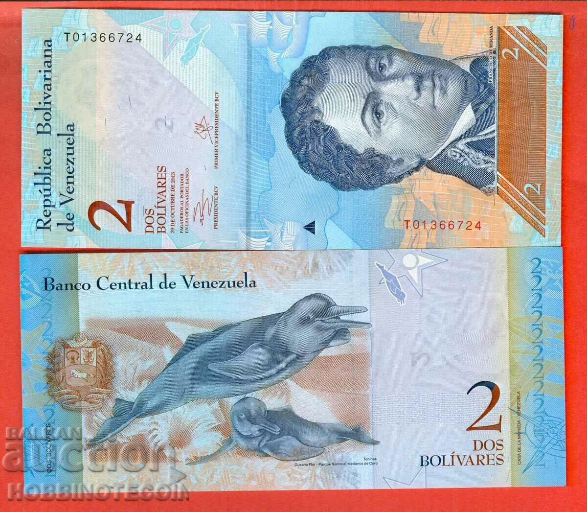VENEZUELA VENEZUELA 2 Bolivar issue 29 10 2013 NEW UNC