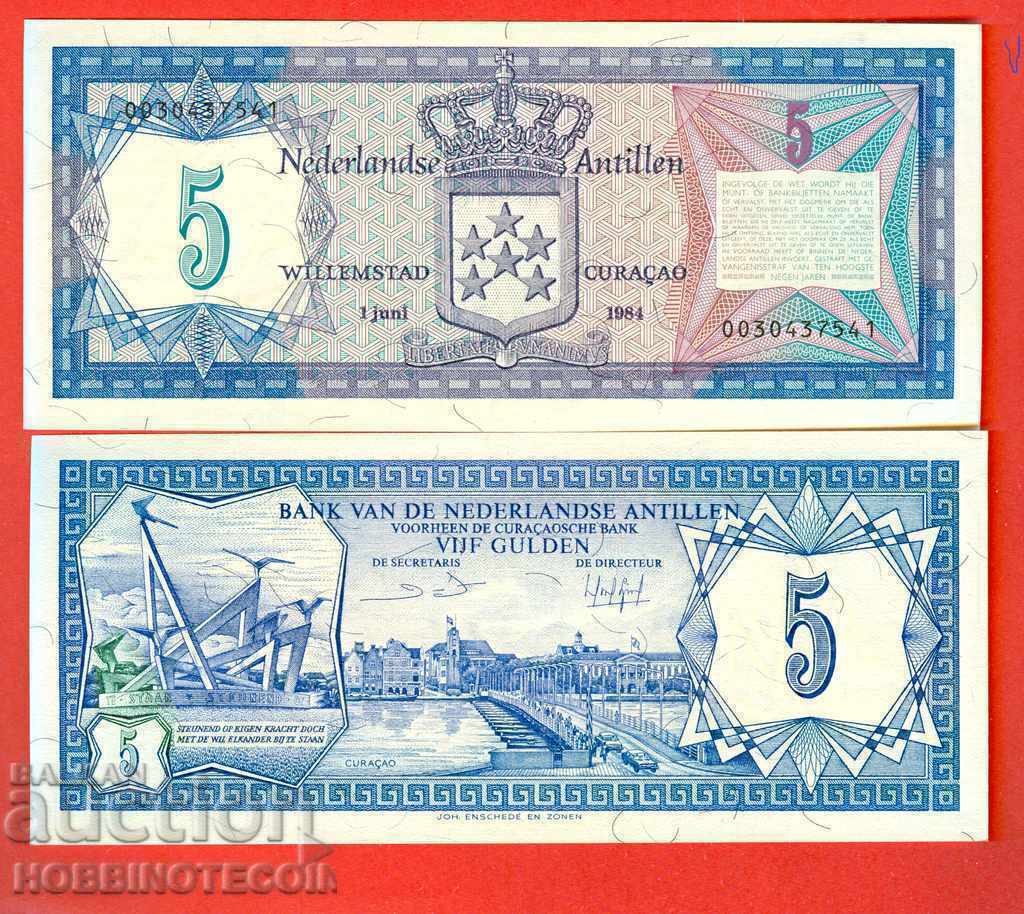 ANTILELE OLANDEZE - numărul 5 Gulden 1984 NOU UNC