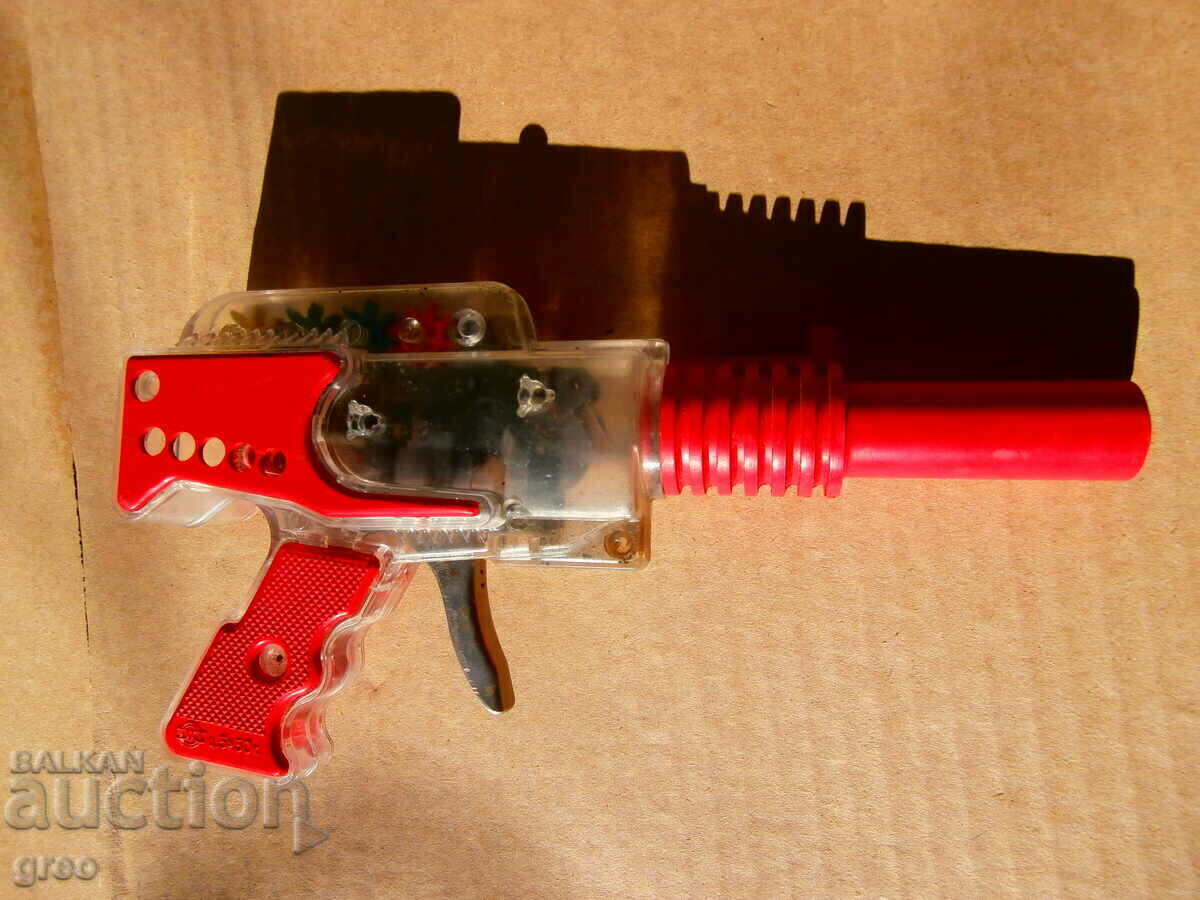 Retro toy - children's Russian pistol with sparks