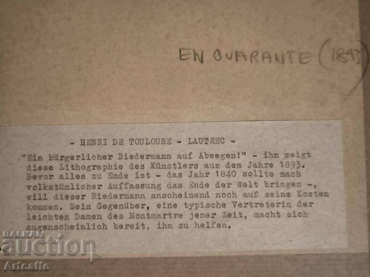 Lithograph Henri Toulouse-Lautrec - 5 Lithograph Henri Toulouse-Lautrec - 5