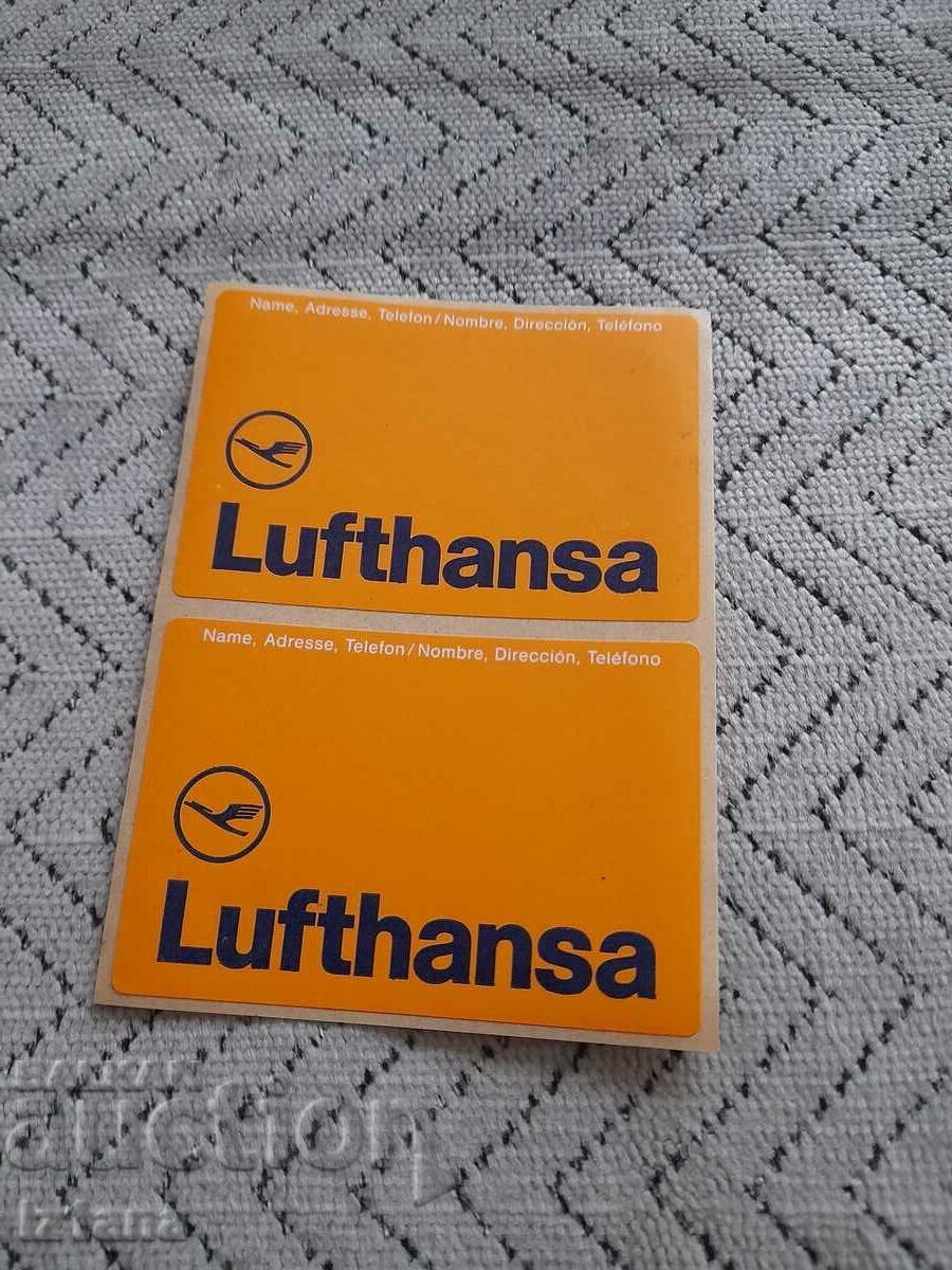 Old sticker, Lufthansa luggage tag