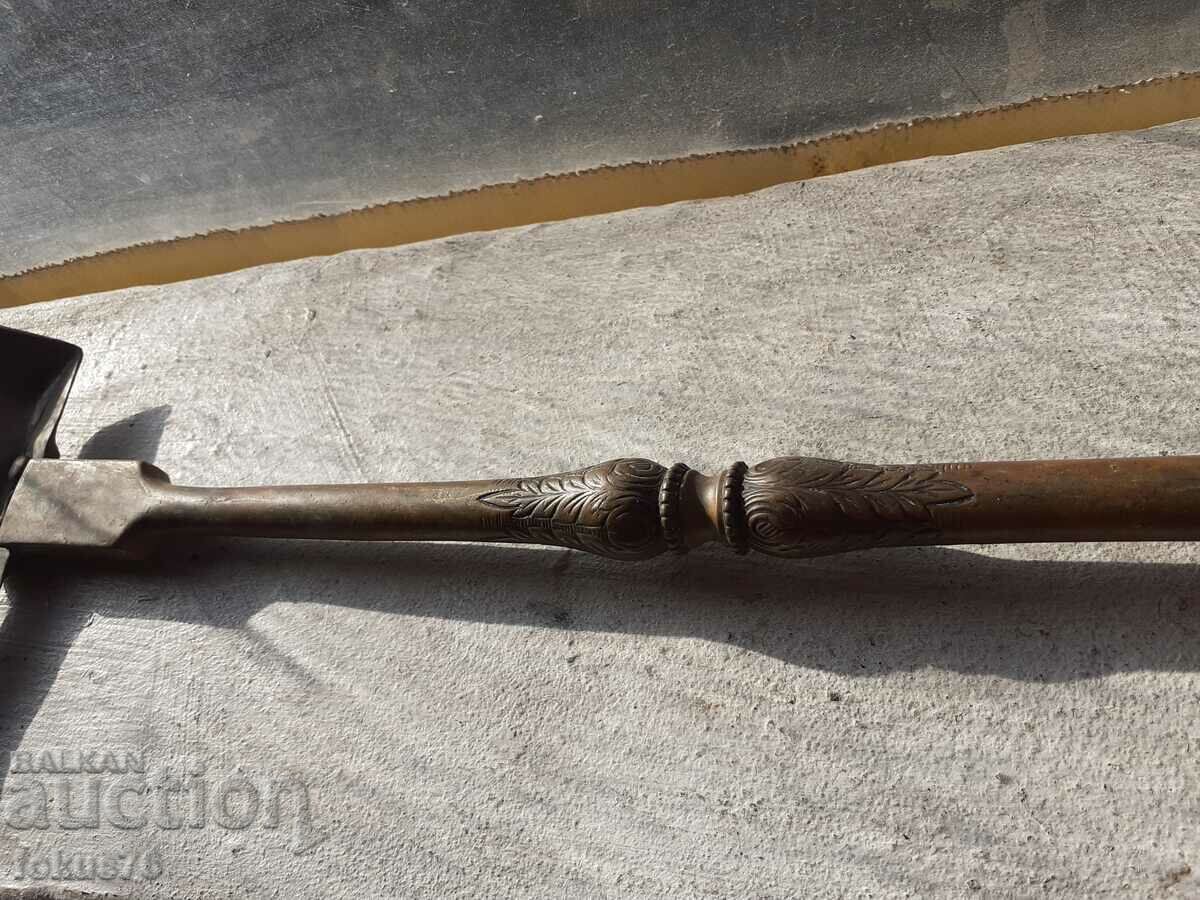 Παλιά Μπαρόκ Μεγάλη Αντικέ Απλίκα Τζακιού - Χάλκινο - 5 Παλιά Μπαρόκ Μεγάλη Αντικέ Απλίκα Τζακιού - Χάλκινο - 5