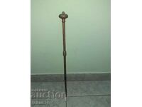 Old baroque large fireplace accessory rye - bronze iron