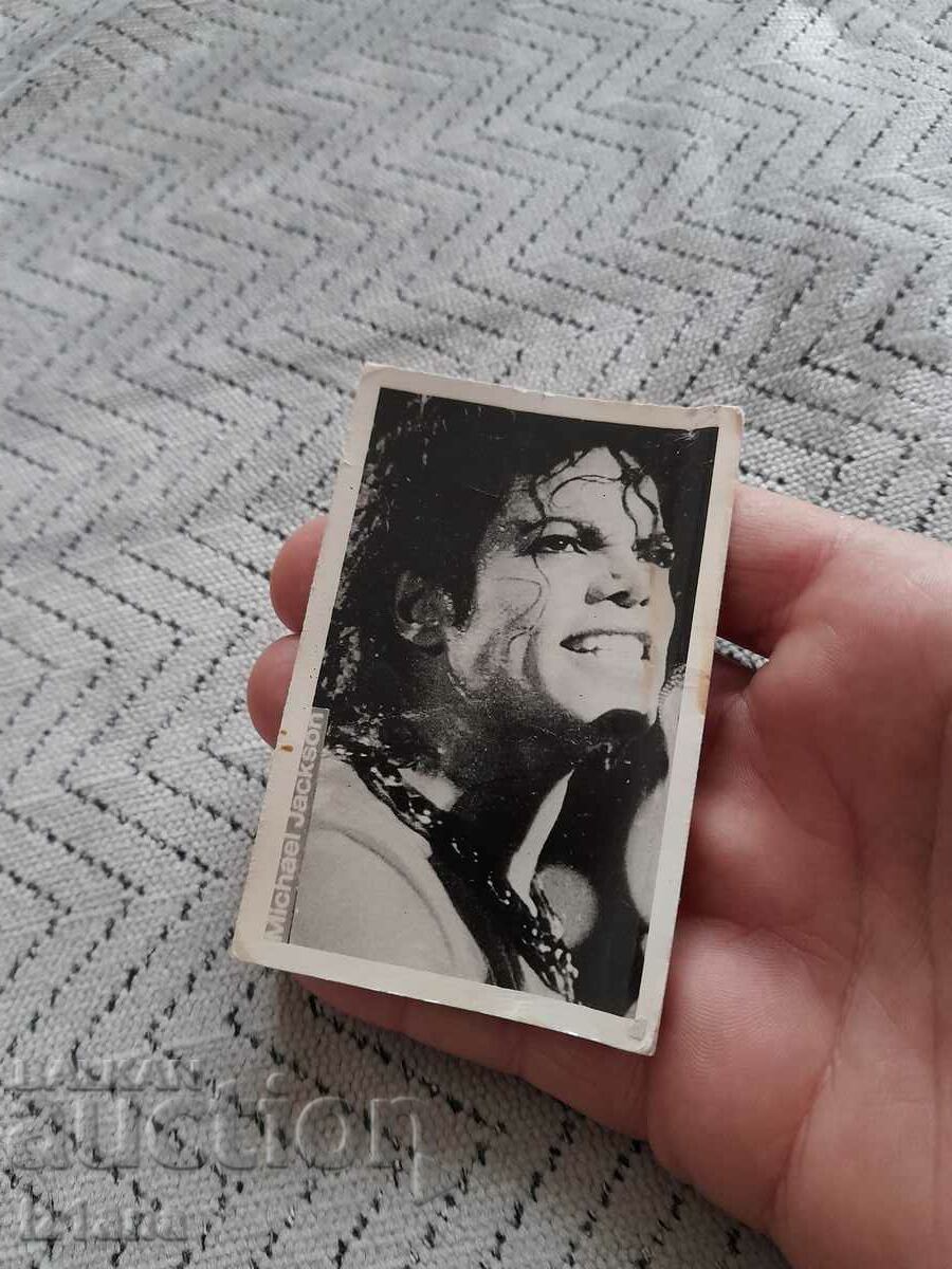 Old photo, Michael Jackson card with price 5.00 BGN | € 2.56