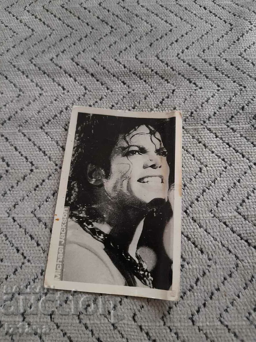 Fotografie veche, card Michael Jackson