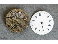 Ρολόι τσέπης παλιάς μηχανής με καντράν