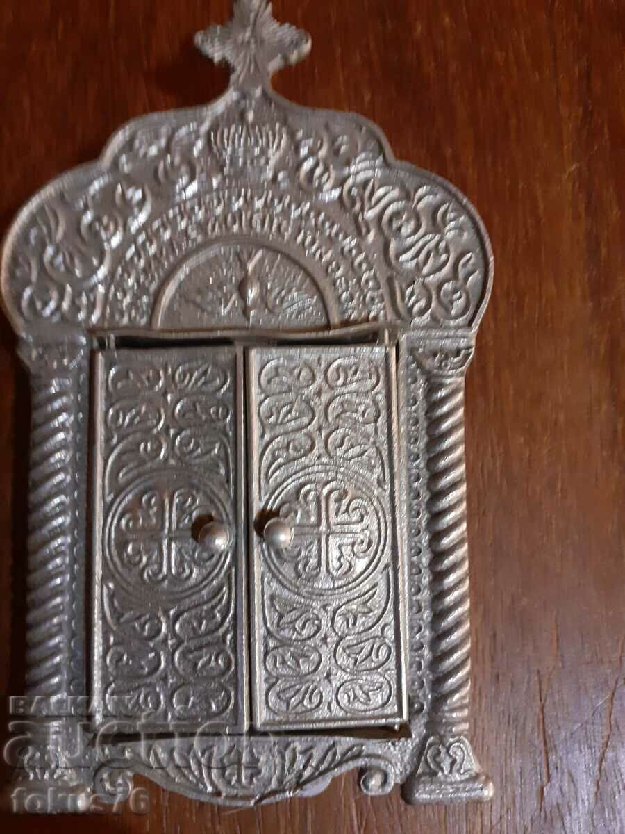 Small metal triptych icon religion cross - 7