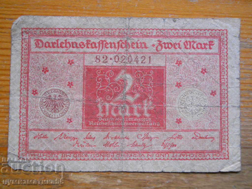 2 марки 1920 г. - Германия - Ваймарска република ( G )