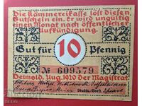 Bancnota-Germania-S.Rhine-Westfalia-Detmold-10 pfennig 1920