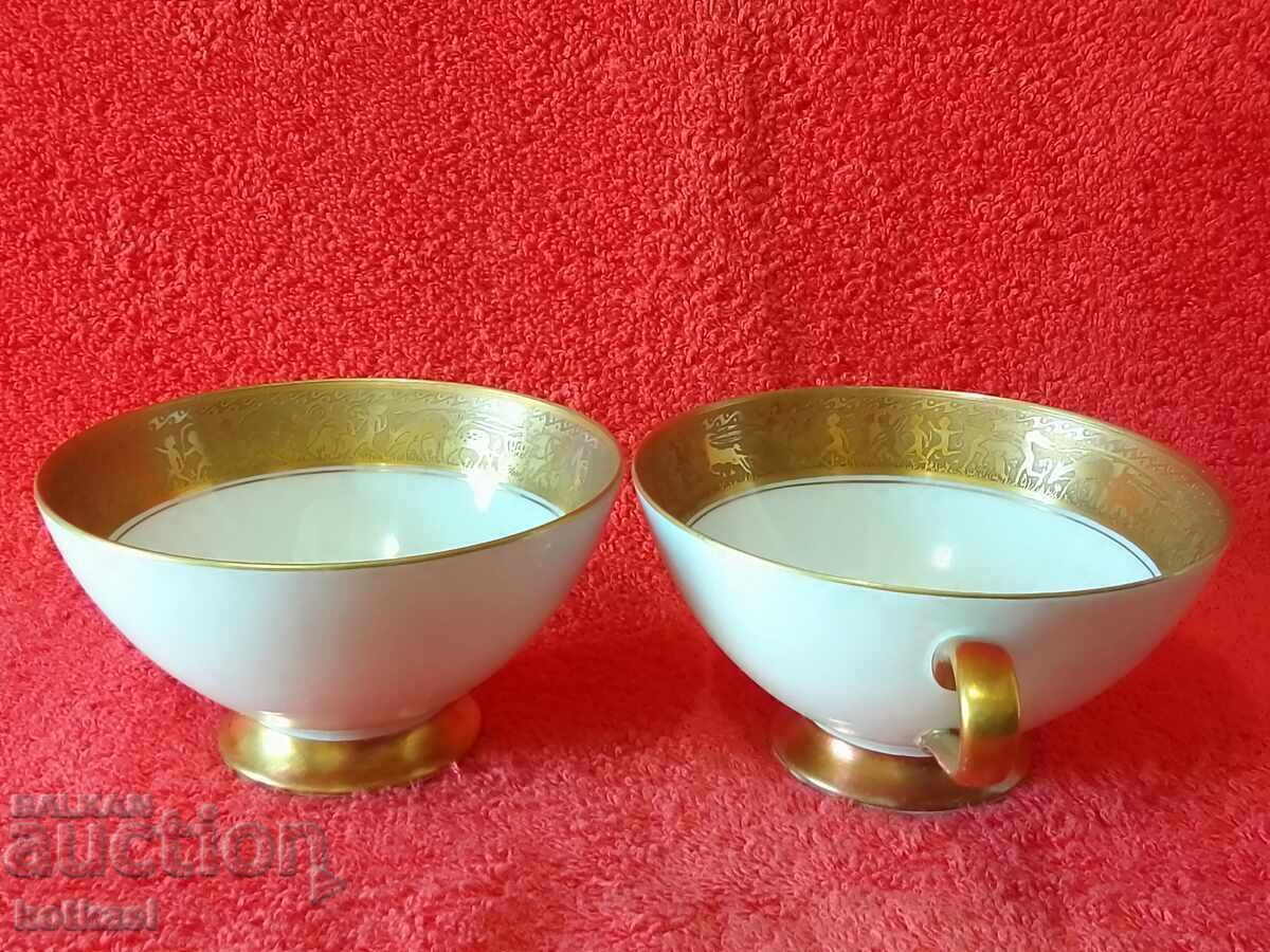 Πολλά πορσελάνινα κύπελλα συμπαγείς επίχρυσες άκρες Tirschenreuth με τιμή 21.00 BGN | € 10.74 Πολλά πορσελάνινα κύπελλα συμπαγείς επίχρυσες άκρες Tirschenreuth με τιμή 21.00 BGN | € 10.74