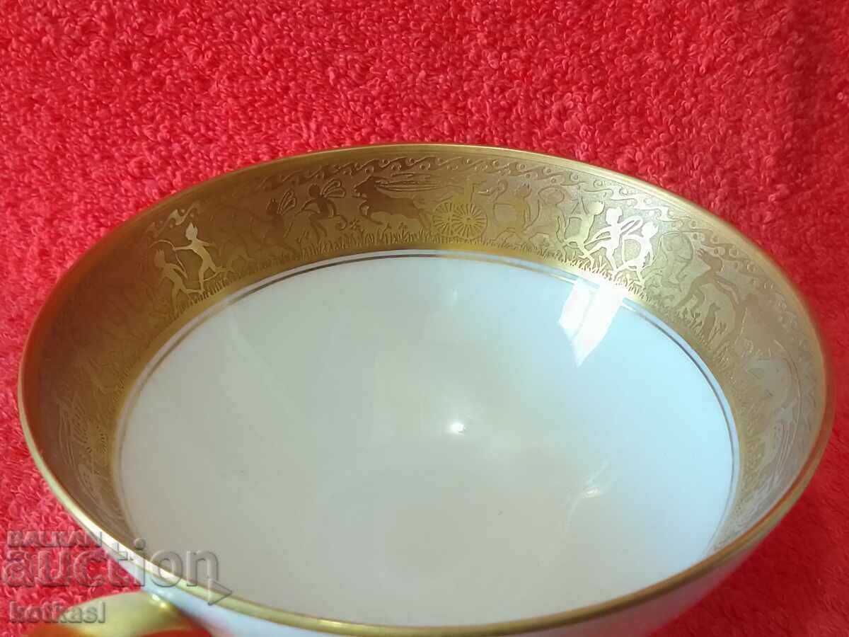 Πολλά πορσελάνινα κύπελλα συμπαγείς επίχρυσες άκρες Tirschenreuth - 7 Πολλά πορσελάνινα κύπελλα συμπαγείς επίχρυσες άκρες Tirschenreuth - 7