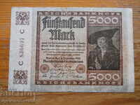 5000 marks 1922 - Germany ( VG )