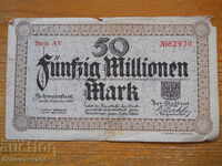 50 милиона марки 1923 г. - Швайнфурт, Бавария ( VF )
