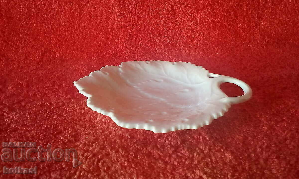 Old porcelain bowl plate figure leaf Furstenberg F