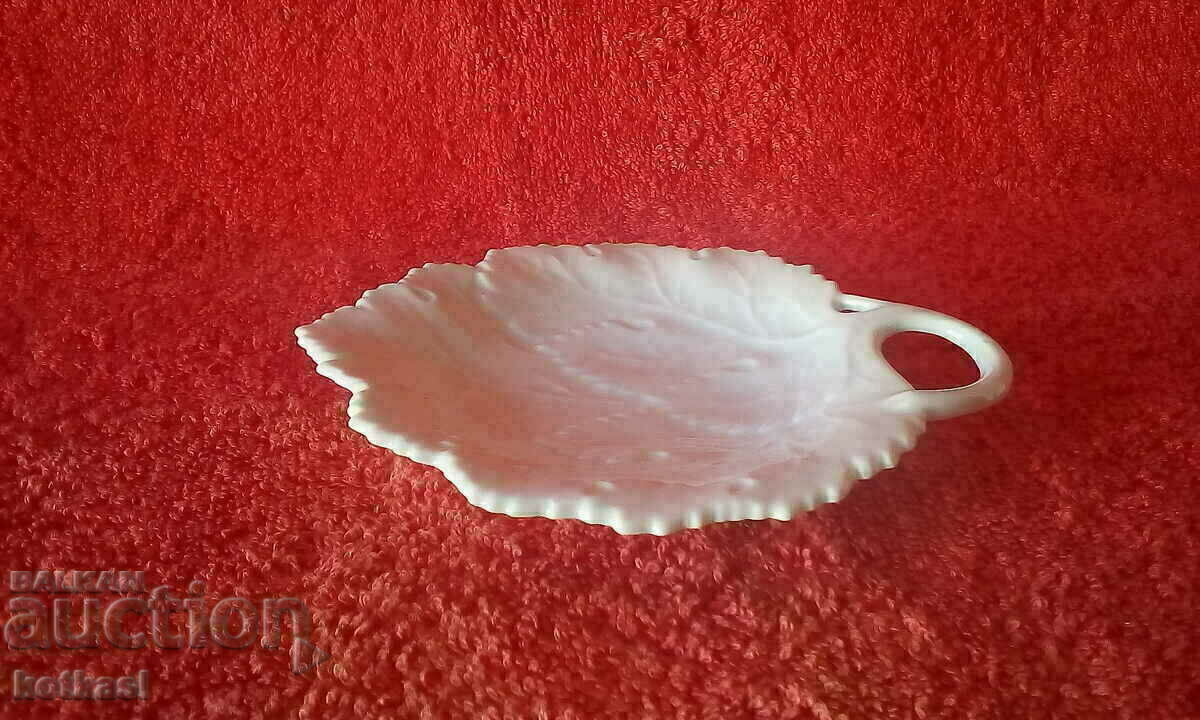 Old porcelain bowl plate figure leaf Furstenberg F