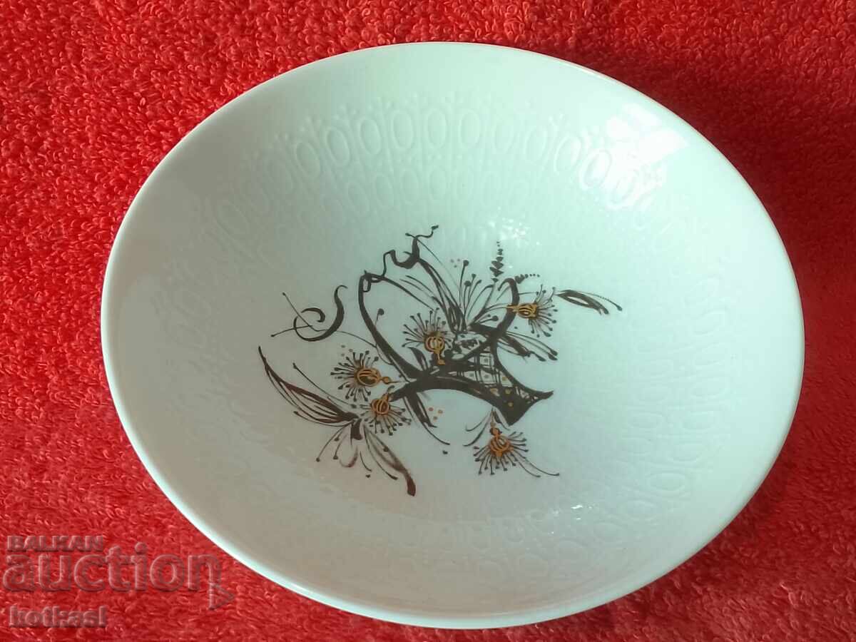 Auction Small old porcelain bowl plate Rozenthal gilt Auction Small old porcelain bowl plate Rozenthal gilt