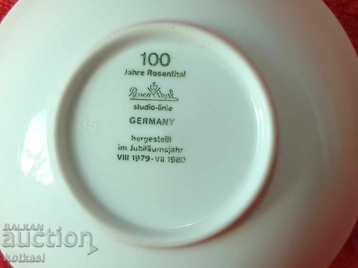 Small old porcelain bowl plate Rozenthal gilt - 7 Small old porcelain bowl plate Rozenthal gilt - 7