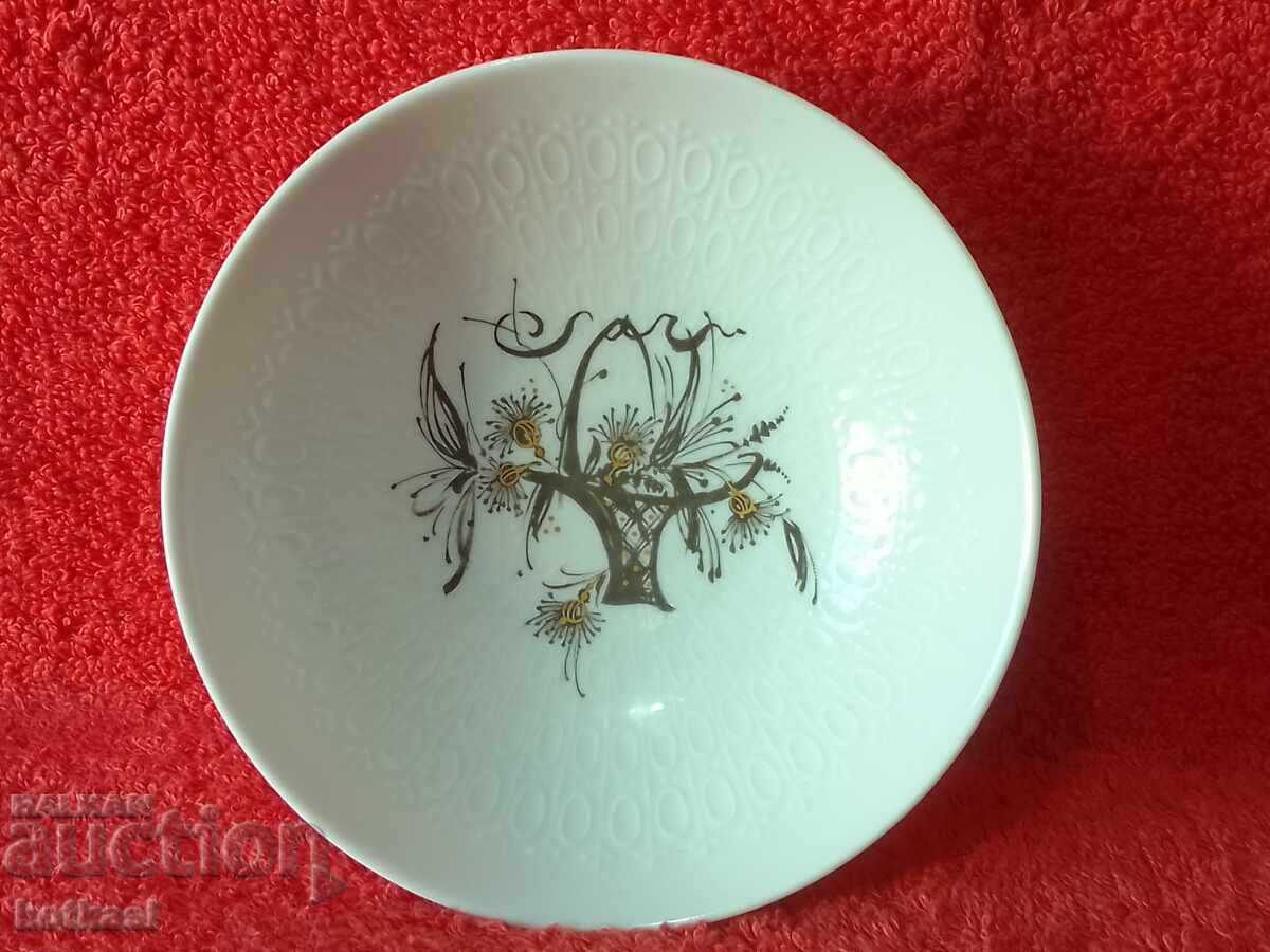 Small old porcelain bowl plate Rozenthal gilt Small old porcelain bowl plate Rozenthal gilt