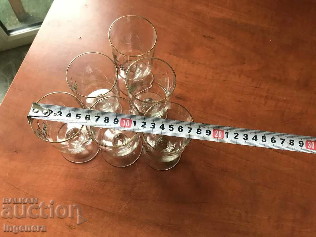 GLASS GLASS SERVICE 6 PCS. CAPACITY-150-180 ML. - 5 GLASS GLASS SERVICE 6 PCS. CAPACITY-150-180 ML. - 5