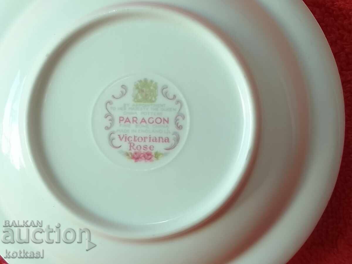 Small Victoriana England gilt porcelain bowl plate - 5 Small Victoriana England gilt porcelain bowl plate - 5