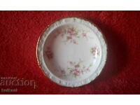 Small Victoriana England gilt porcelain bowl plate