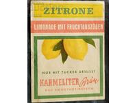 Old German Bavarian retro label from the social period - LEMON....