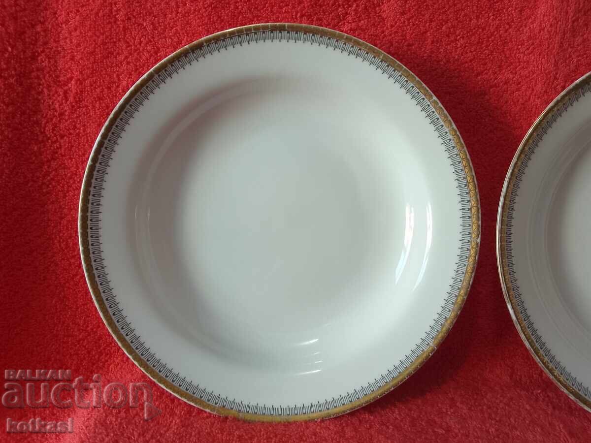 Lot of two old porcelain plates Germany Winterling gilt with price 10.50 BGN | € 5.37 Lot of two old porcelain plates Germany Winterling gilt with price 10.50 BGN | € 5.37