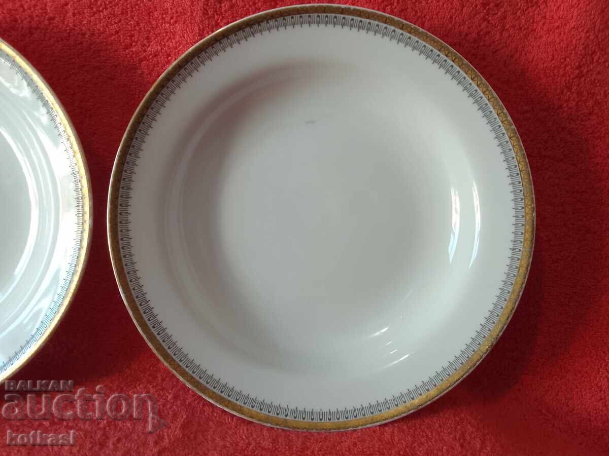 Auction Lot of two old porcelain plates Germany Winterling gilt Auction Lot of two old porcelain plates Germany Winterling gilt