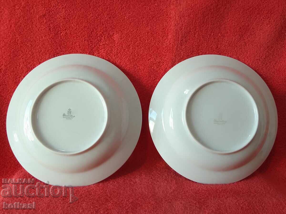 Delivery of Lot of two old porcelain plates Germany Winterling gilt Delivery of Lot of two old porcelain plates Germany Winterling gilt