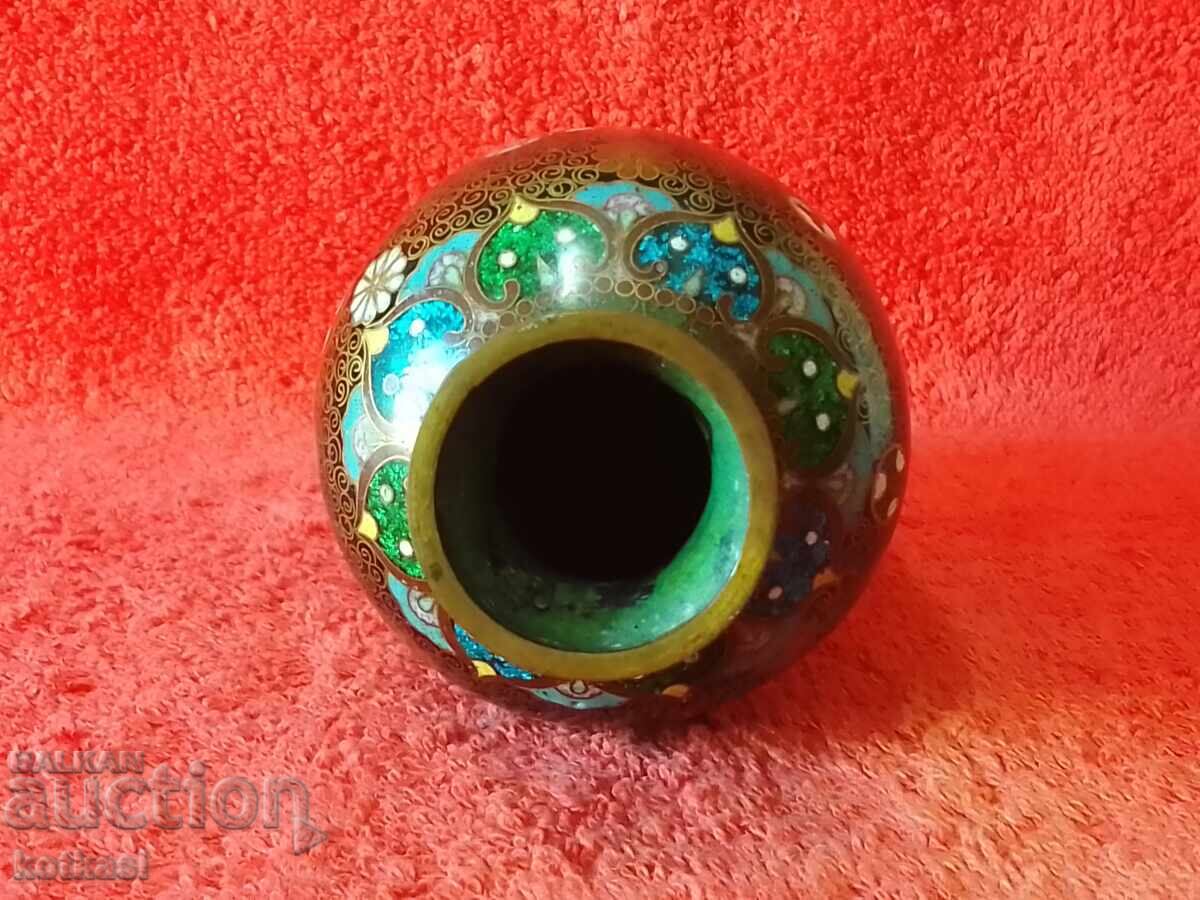 Delivery of Old vase 15.5 cm cellular enamel cloisonne cloisonne Asia Delivery of Old vase 15.5 cm cellular enamel cloisonne cloisonne Asia