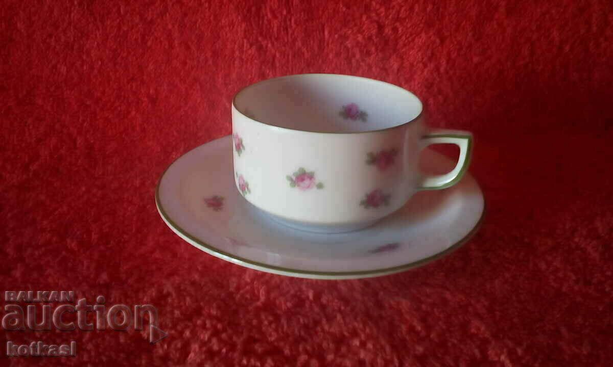 Old double porcelain set cup and plate Thomas Germany