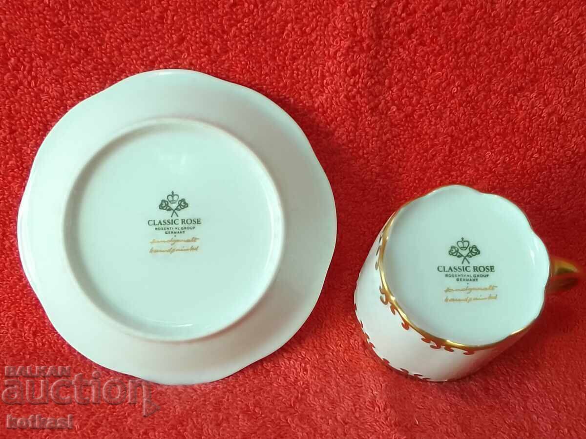 Old porcelain Mocha set cup plate gilding Rosenthal - 5 Old porcelain Mocha set cup plate gilding Rosenthal - 5