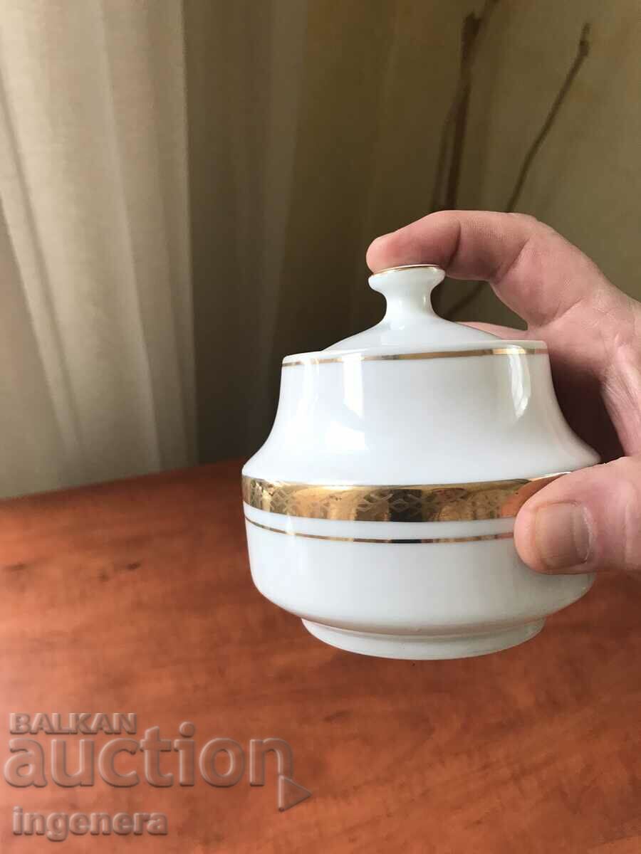 PORCELAIN SUGAR BULGARIA NEW FROM SOCA LABEL GOLD with price 19.00 BGN | € 9.71