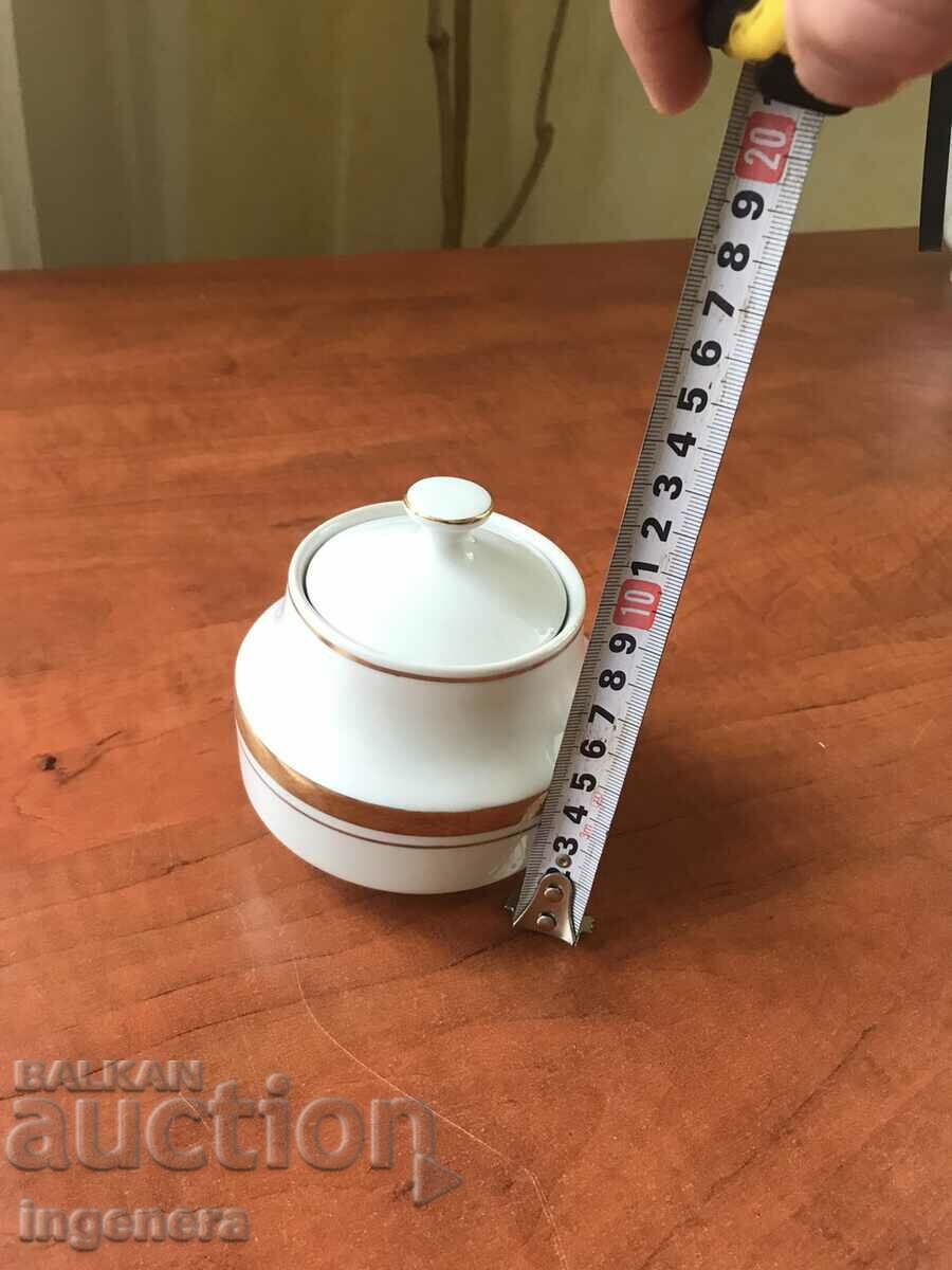Auction  PORCELAIN SUGAR BULGARIA NEW FROM SOCA LABEL GOLD