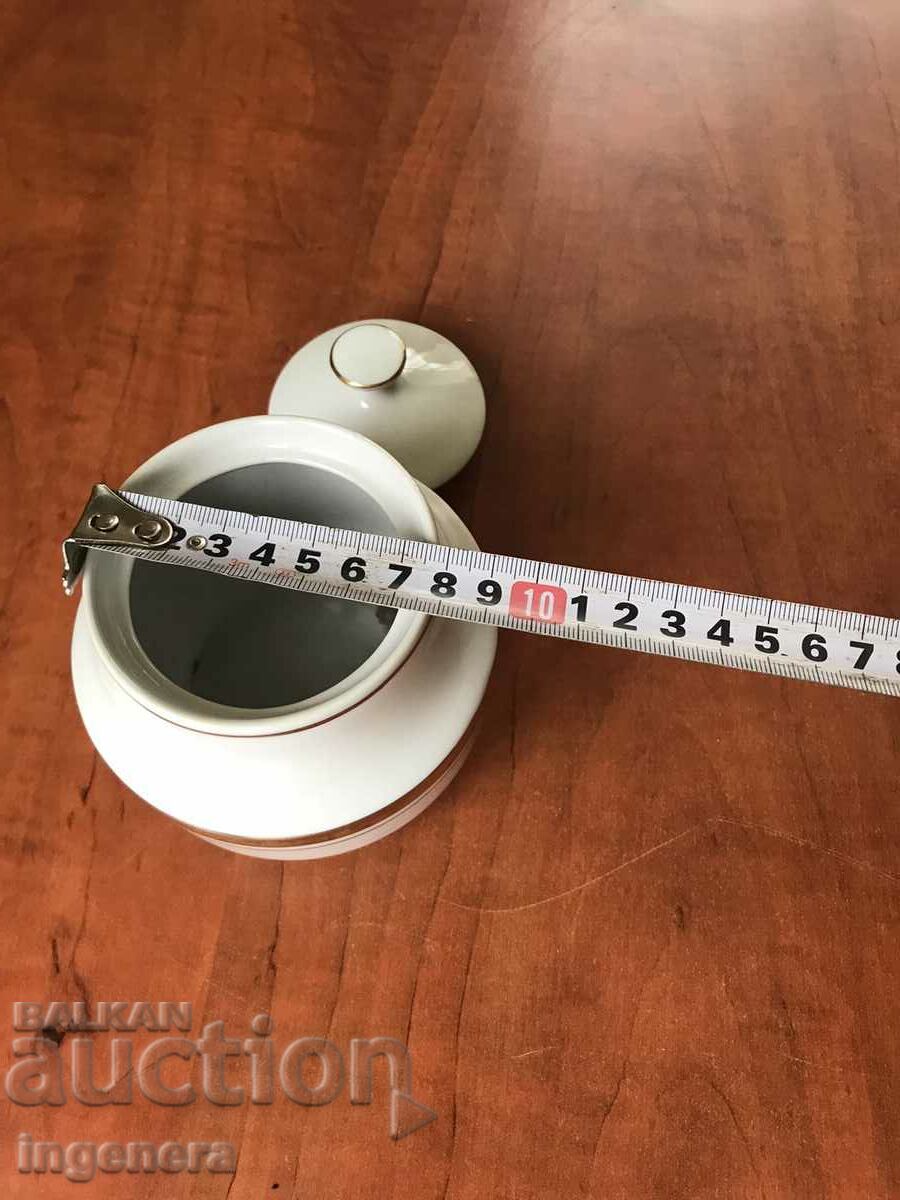 PORCELAIN SUGAR BULGARIA NEW FROM SOCA LABEL GOLD - 5