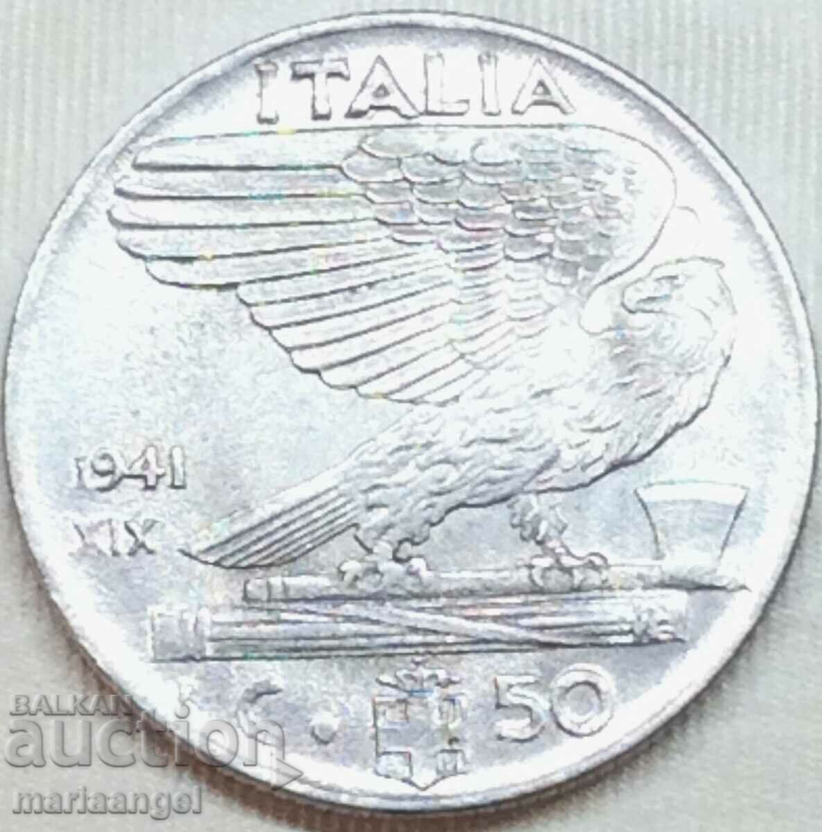 1941 50 centesimi Italia Victor Emmanuel III
