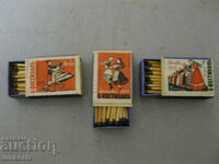 3 pcs. wooden matches Festival Moscow 1957 unused