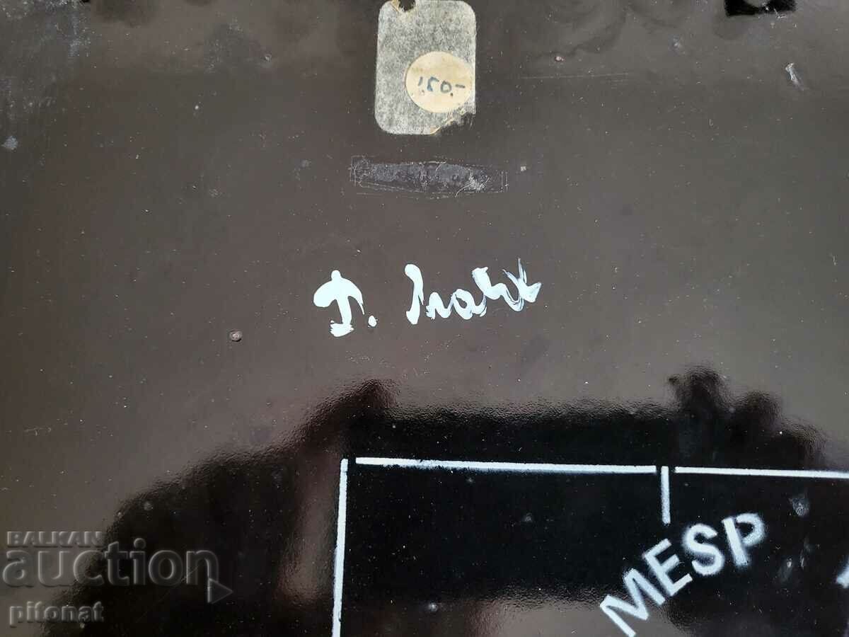 Παλιό σμάλτο πάνελ εικόνων σε μέταλλο - 5