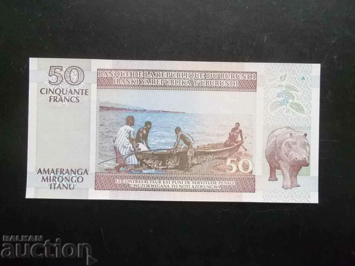BURUNDI, 50 francs, 1994, UNC with price 3.90 BGN | € 1.99 BURUNDI, 50 francs, 1994, UNC with price 3.90 BGN | € 1.99