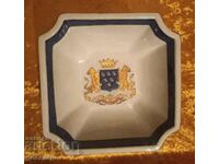 OLD MARKED BOWL WITH FAMILY COAT OF ARMS